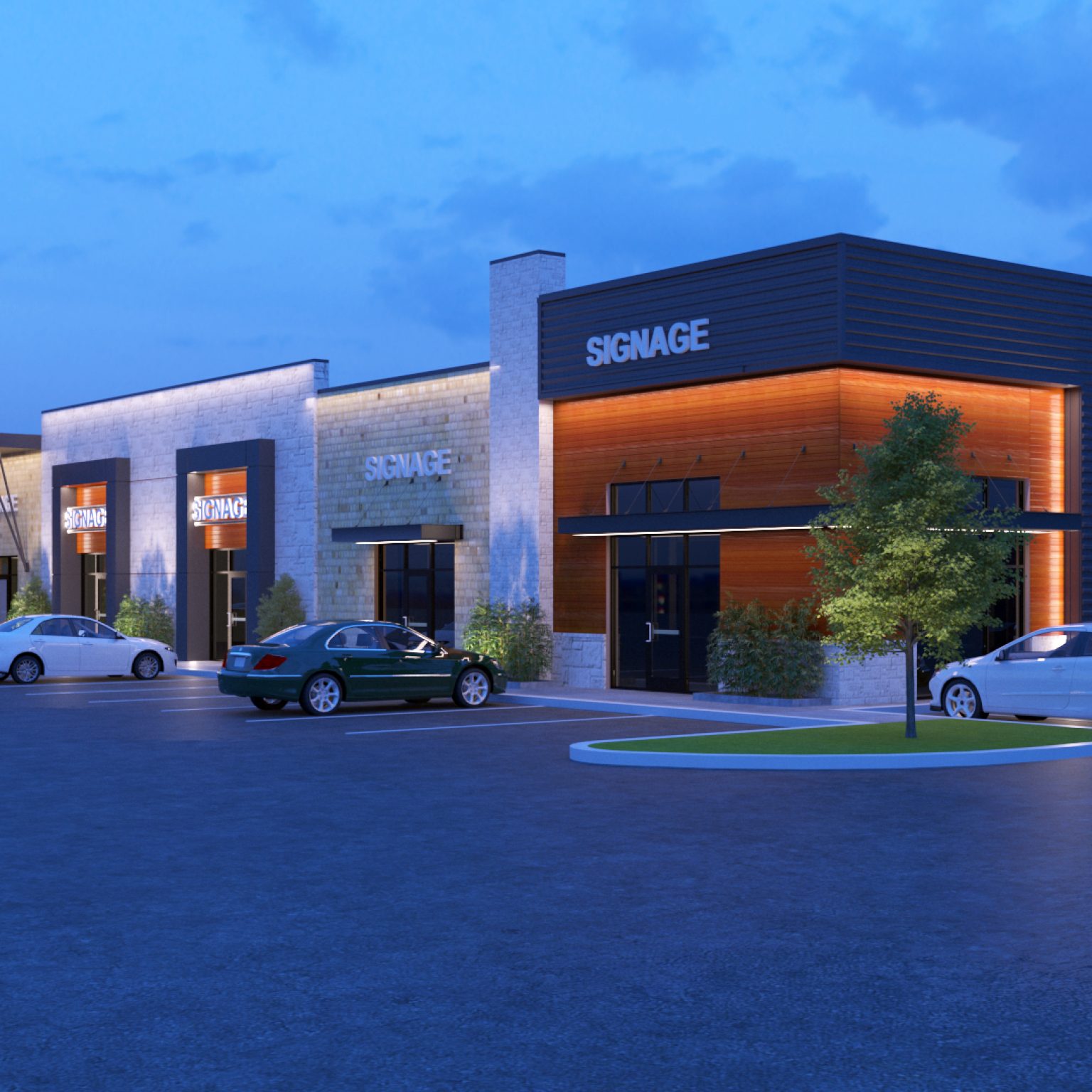 Norman Retail Center Day Rendering